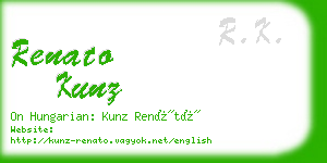 renato kunz business card